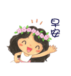 Sweet flower girl（個別スタンプ：21）