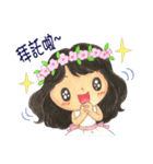 Sweet flower girl（個別スタンプ：25）