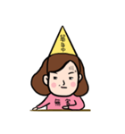 Don't bother this pink lady（個別スタンプ：5）