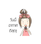 A pinky girl（個別スタンプ：35）