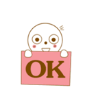 white cute（個別スタンプ：12）