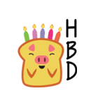 Bread Pig Face（個別スタンプ：18）