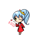P Blue Hair（個別スタンプ：2）