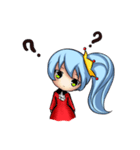 P Blue Hair（個別スタンプ：10）