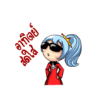 P Blue Hair（個別スタンプ：17）