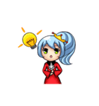 P Blue Hair（個別スタンプ：18）