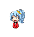 P Blue Hair（個別スタンプ：23）