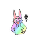 虹色うさちゃん（個別スタンプ：7）