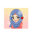 Cute Animation Hijab Girl: Laila（個別スタンプ：3）