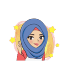 Cute Animation Hijab Girl: Laila（個別スタンプ：4）