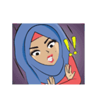 Cute Animation Hijab Girl: Laila（個別スタンプ：14）