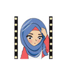 Cute Animation Hijab Girl: Laila（個別スタンプ：17）