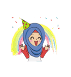 Cute Animation Hijab Girl: Laila（個別スタンプ：21）