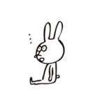 やけくそ気味なウサギのスタンプ（個別スタンプ：5）