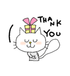 ふわふわしっぽねこ1（個別スタンプ：3）