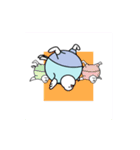 Cute and fat doves DDULKI ＆ BBIKI（個別スタンプ：3）