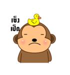 Little monkey sticker（個別スタンプ：32）