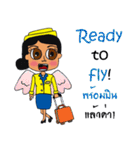 Cute Cabin Crew [EN/TH]（個別スタンプ：3）