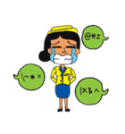 Cute Cabin Crew [EN/TH]（個別スタンプ：8）