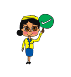 Cute Cabin Crew [EN/TH]（個別スタンプ：21）