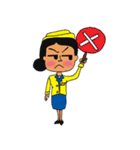 Cute Cabin Crew [EN/TH]（個別スタンプ：22）