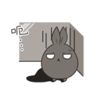 black black rabbit（個別スタンプ：7）