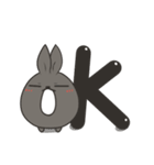 black black rabbit（個別スタンプ：16）