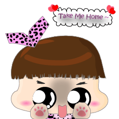 [LINEスタンプ] Dumpling face Girl - Ohpoo 2