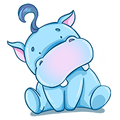 [LINEスタンプ] Happy Hippo - the friendly hippopotamus