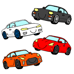 [LINEスタンプ] Life with cars (silver)