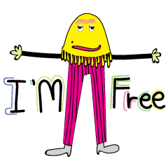 [LINEスタンプ] I'AM FREE