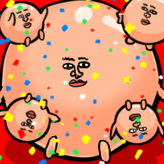 [LINEスタンプ] まんなか かお まとまり君(基本セット)