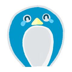 [LINEスタンプ] blue penguin cartoon