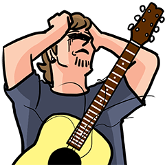 [LINEスタンプ] poor musician 3