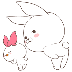 [LINEスタンプ] Rabbit with Duckの画像（メイン）