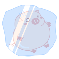 [LINEスタンプ] Vivid Emotions with Chubby Cute Pink Pig