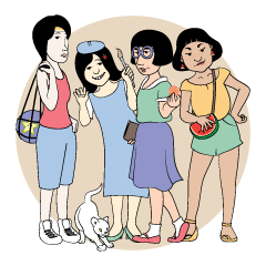 [LINEスタンプ] The Fruits Girls