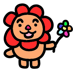 [LINEスタンプ] Flowers lion