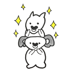 [LINEスタンプ] ハート鼻のウォンバットさんとコアラさん