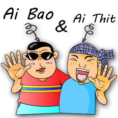[LINEスタンプ] Ai Thit ＆ Ai Bao [Eng. Version.]の画像（メイン）