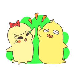 [LINEスタンプ] ちゅんとよめちゅん