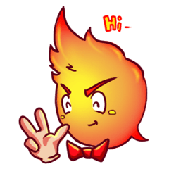 [LINEスタンプ] 彼は火球です