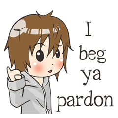 [LINEスタンプ] Boy little wolf [English]