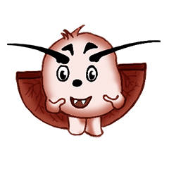 [LINEスタンプ] alochan monster butterfly