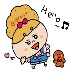 [LINEスタンプ] ビスケットのビスミちゃん
