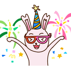 [LINEスタンプ] Yoyo who is funny rabbit