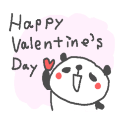 [LINEスタンプ] バレンタインデー英語ぱんだValentine'sDayの画像（メイン）