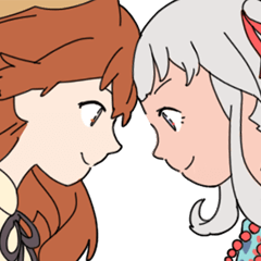 [LINEスタンプ] Town's Magician and Forest's Witch