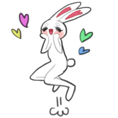 [LINEスタンプ] たぶんかわいいうさぎ