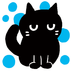 [LINEスタンプ] エキゾチックショートヘアの黒猫ムースくんの画像（メイン）
